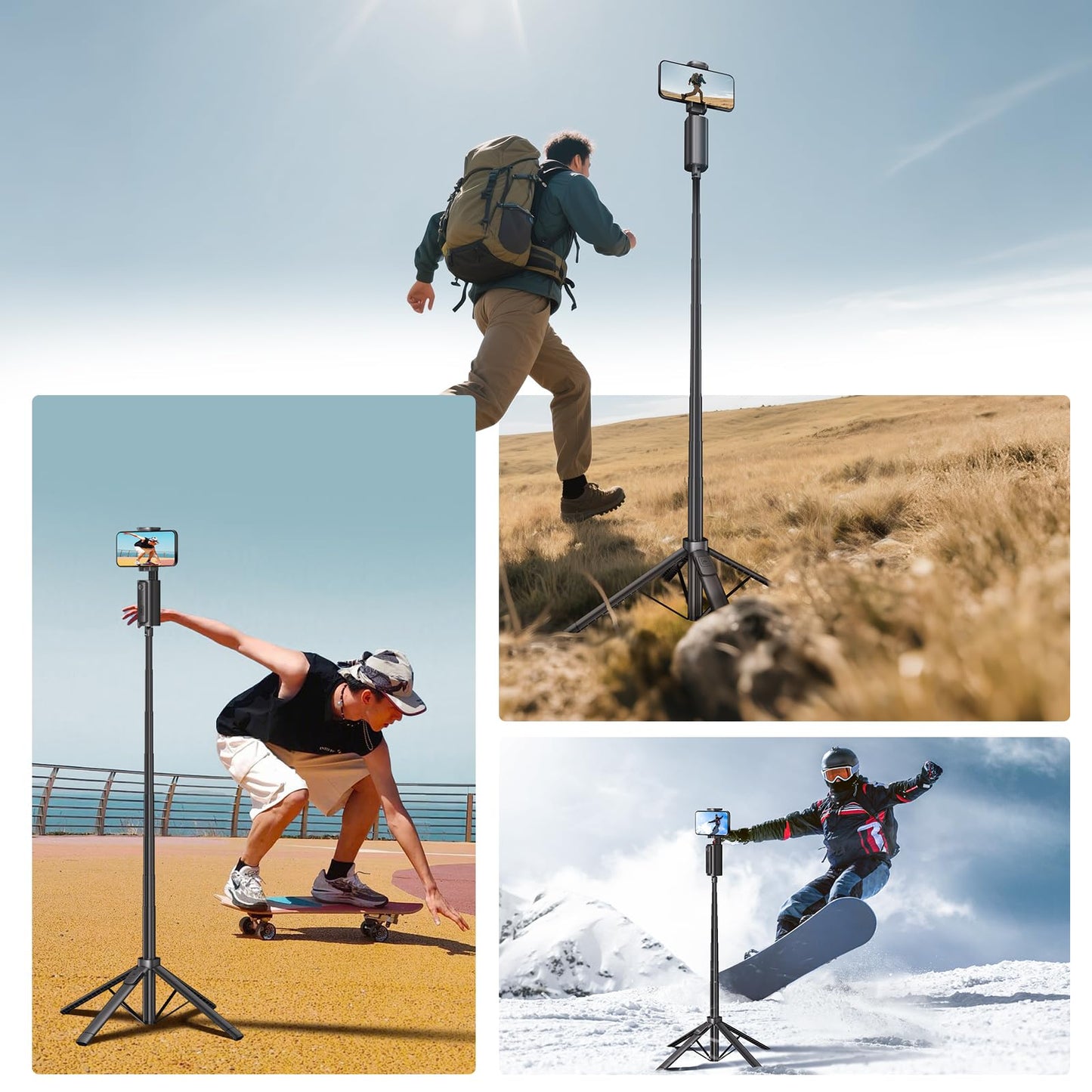 Auto Tracking Phone Tripod with 360° Rotation