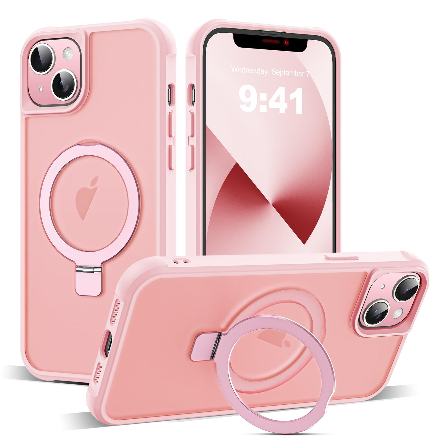 Translucent Magnetic Ring Stand Phone Case with Grip