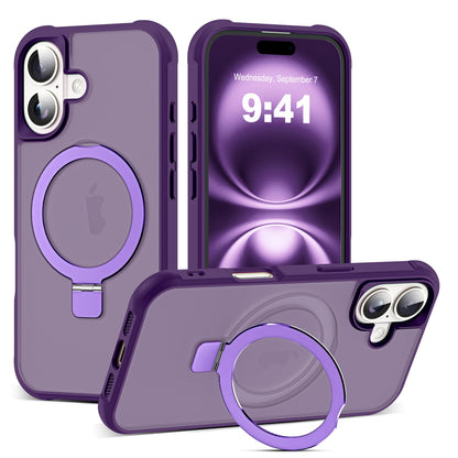 Translucent Magnetic Ring Stand Phone Case with Grip
