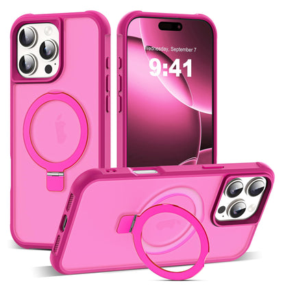 Translucent Magnetic Ring Stand Phone Case with Grip