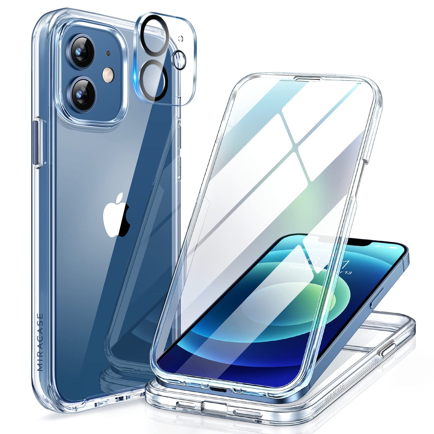 Miracase Full Body for iPhone All Series Glass Case