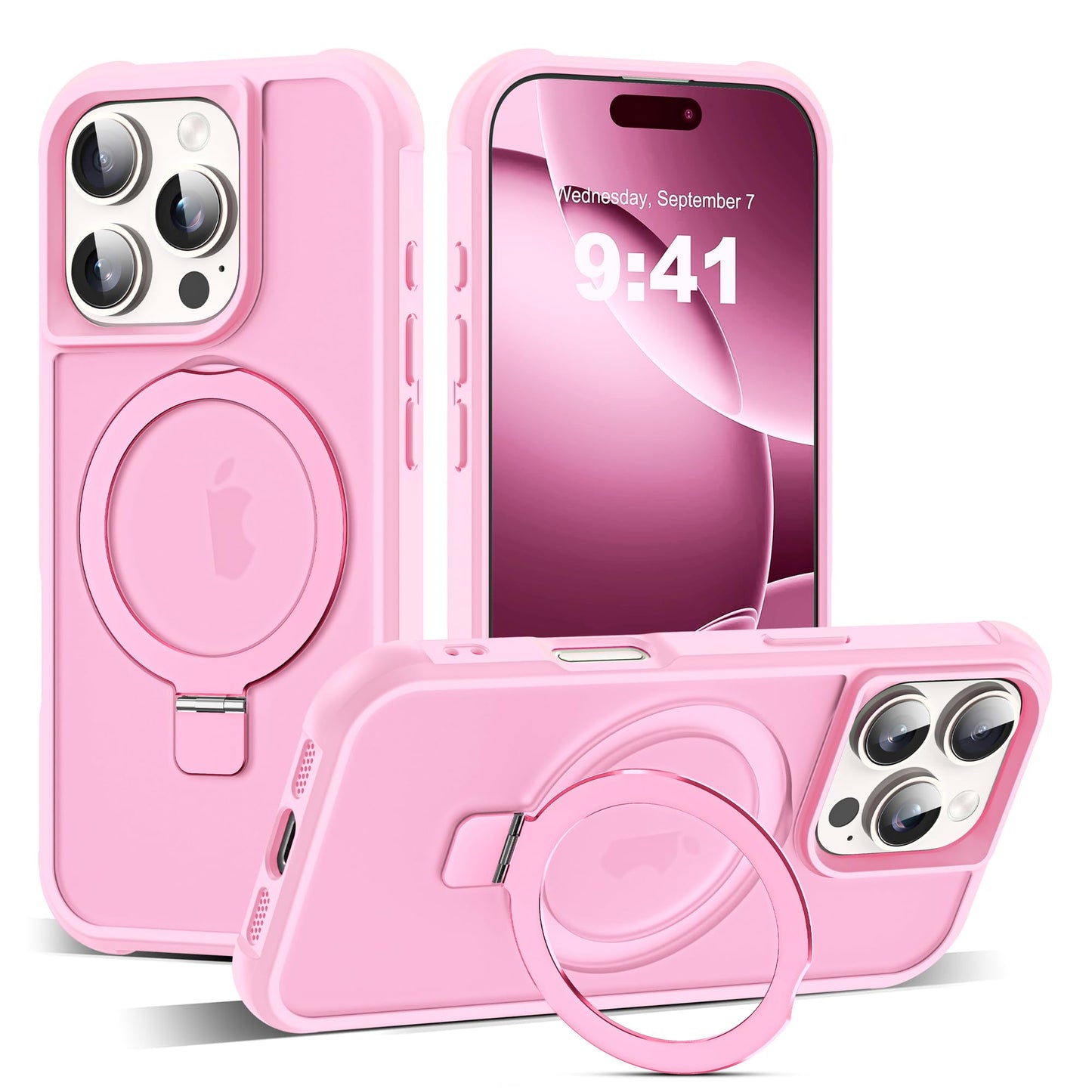 Translucent Magnetic Ring Stand Phone Case with Grip