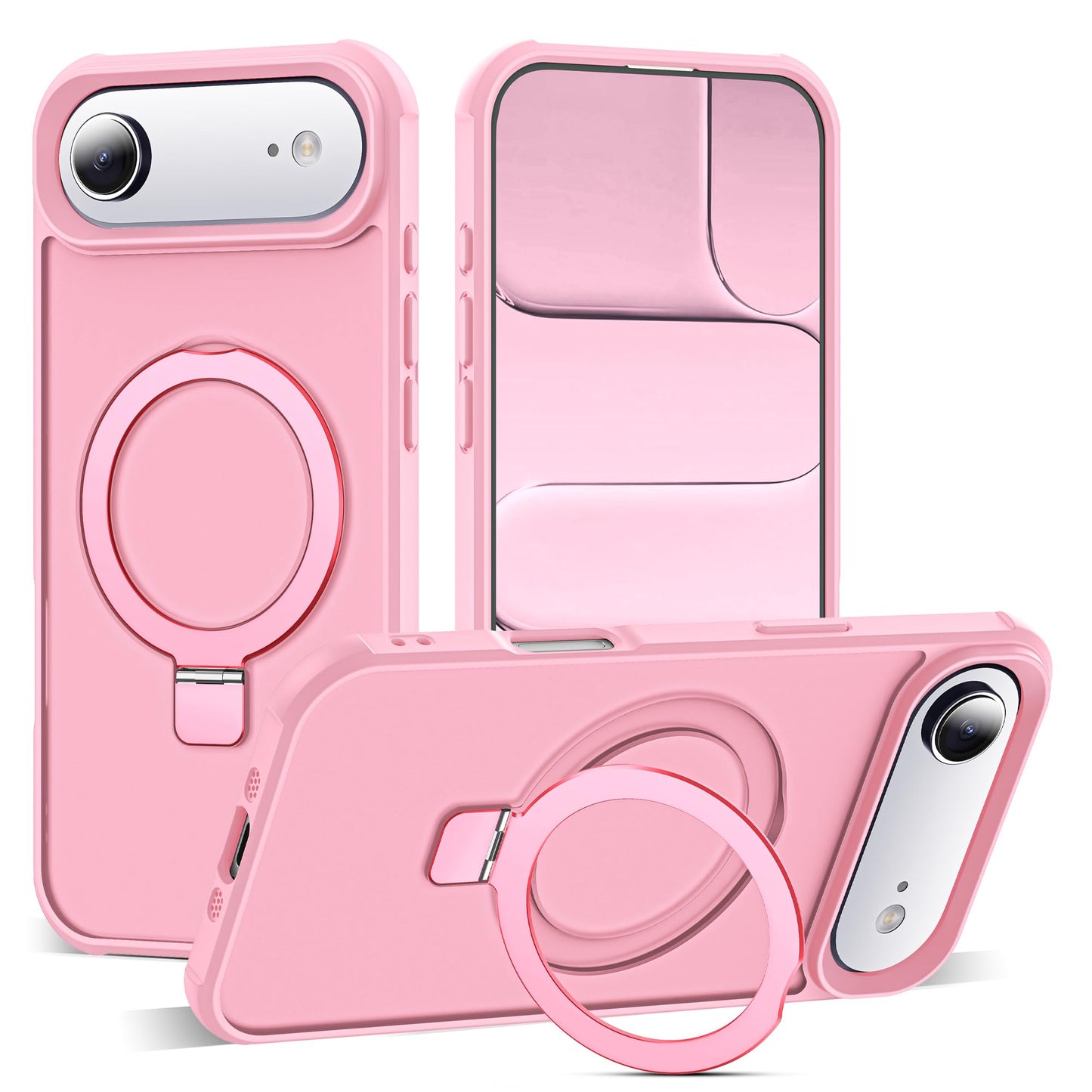 Translucent Magnetic Ring Stand Phone Case with Grip