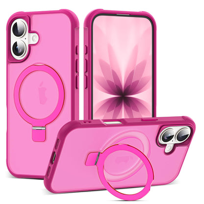 Translucent Magnetic Ring Stand Phone Case with Grip