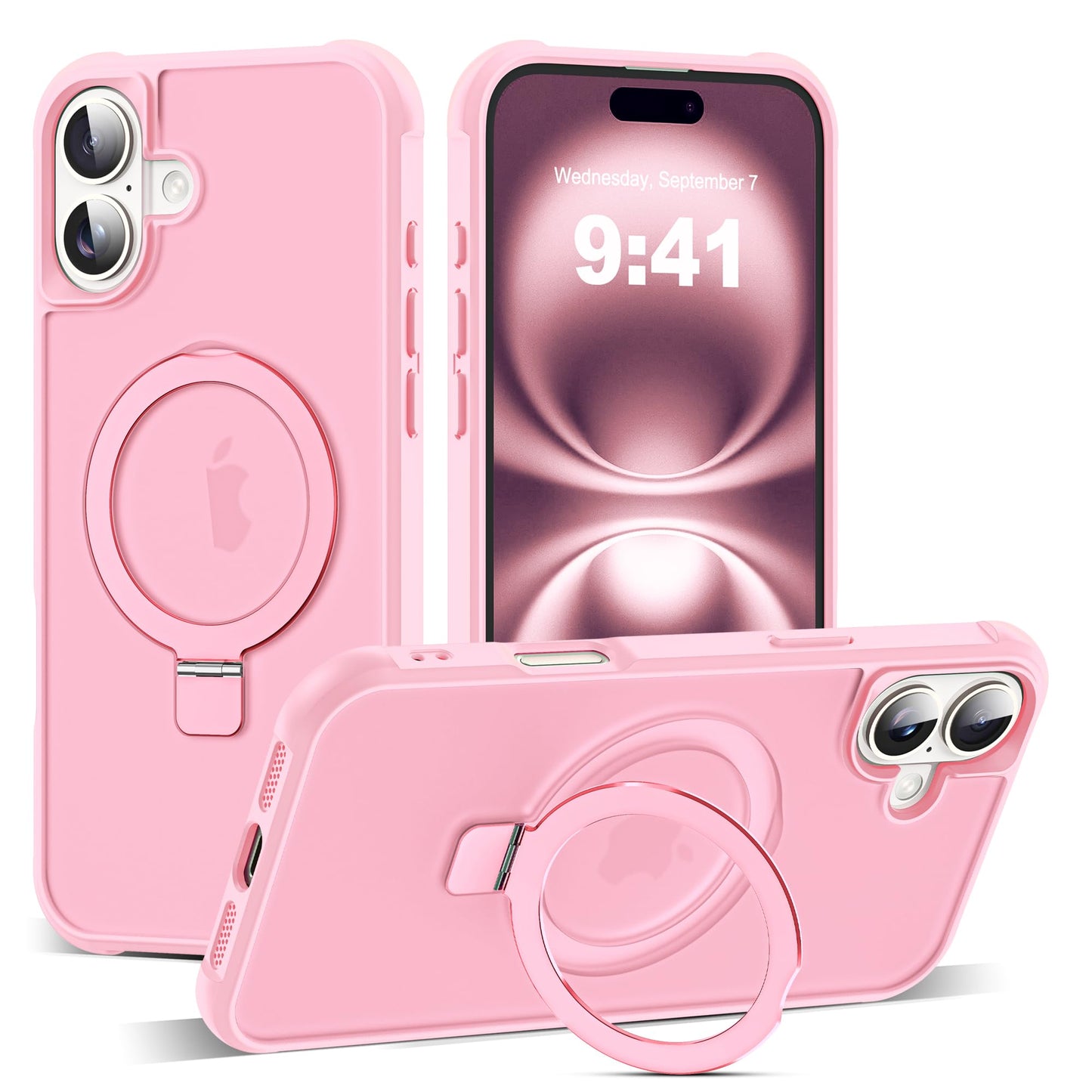 Translucent Magnetic Ring Stand Phone Case with Grip
