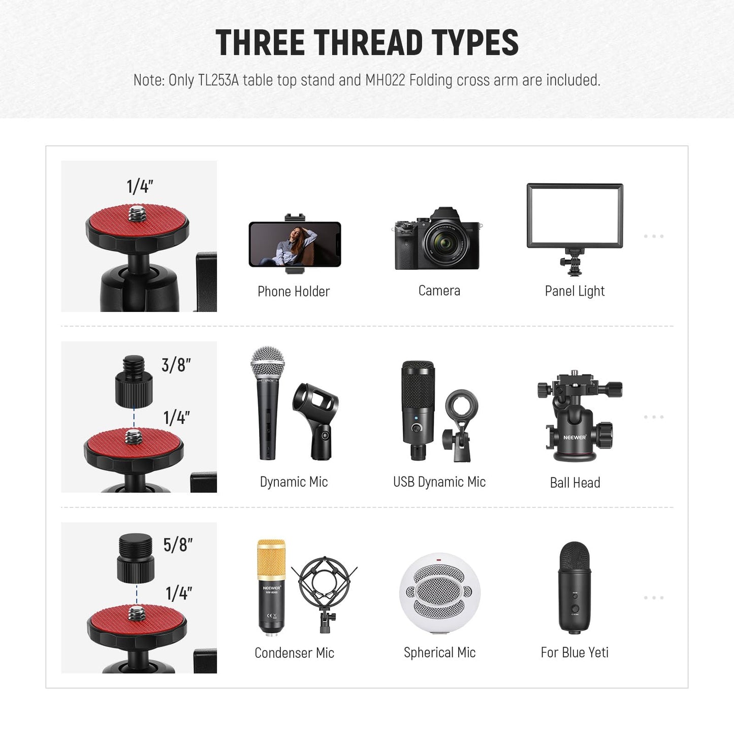 Overhead Camera Mount with Adjustable Boom Arm