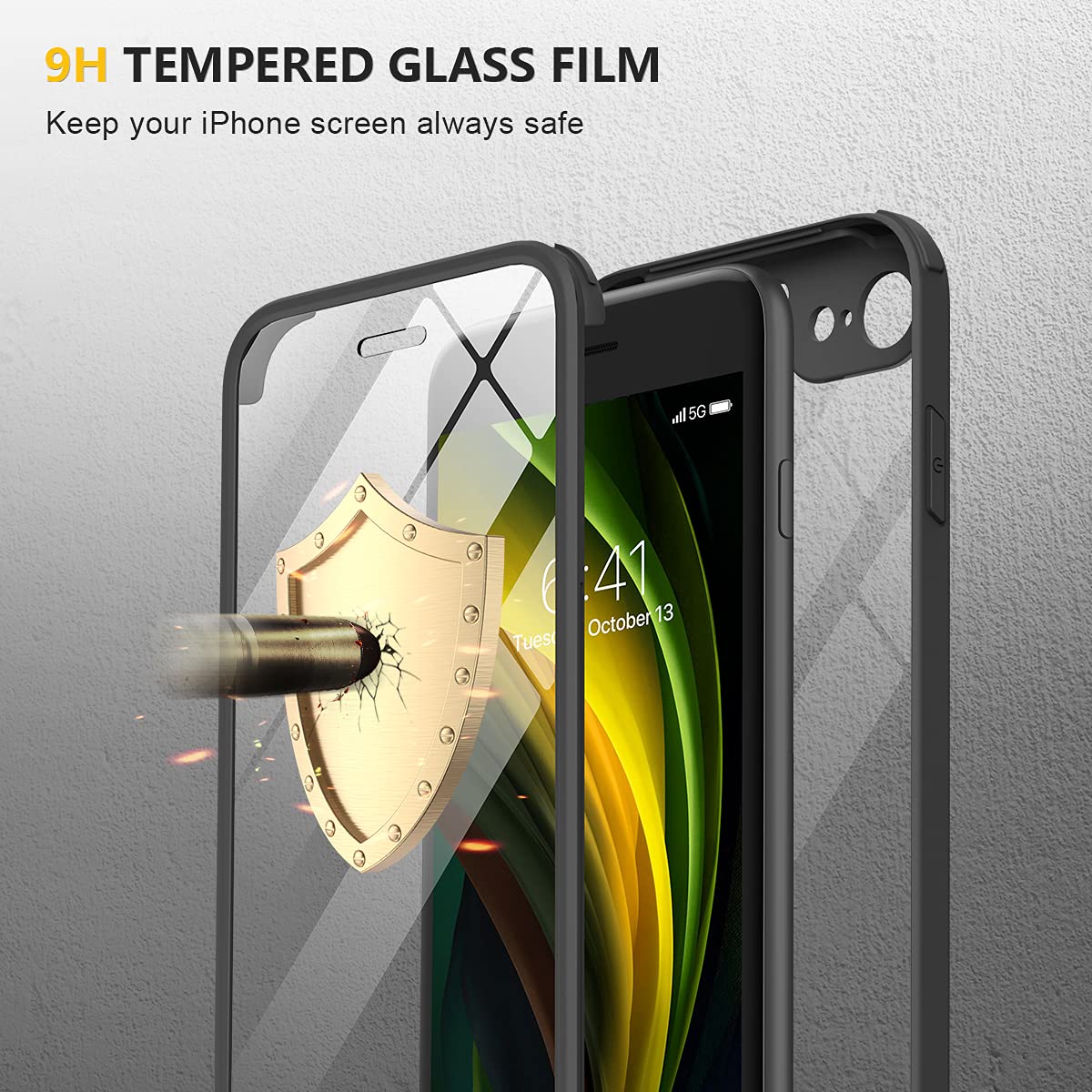 Miracase Full Body for iPhone All Series Glass Case