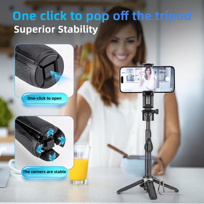 Portable MagSafe Tripod Selfie Stick with Remote