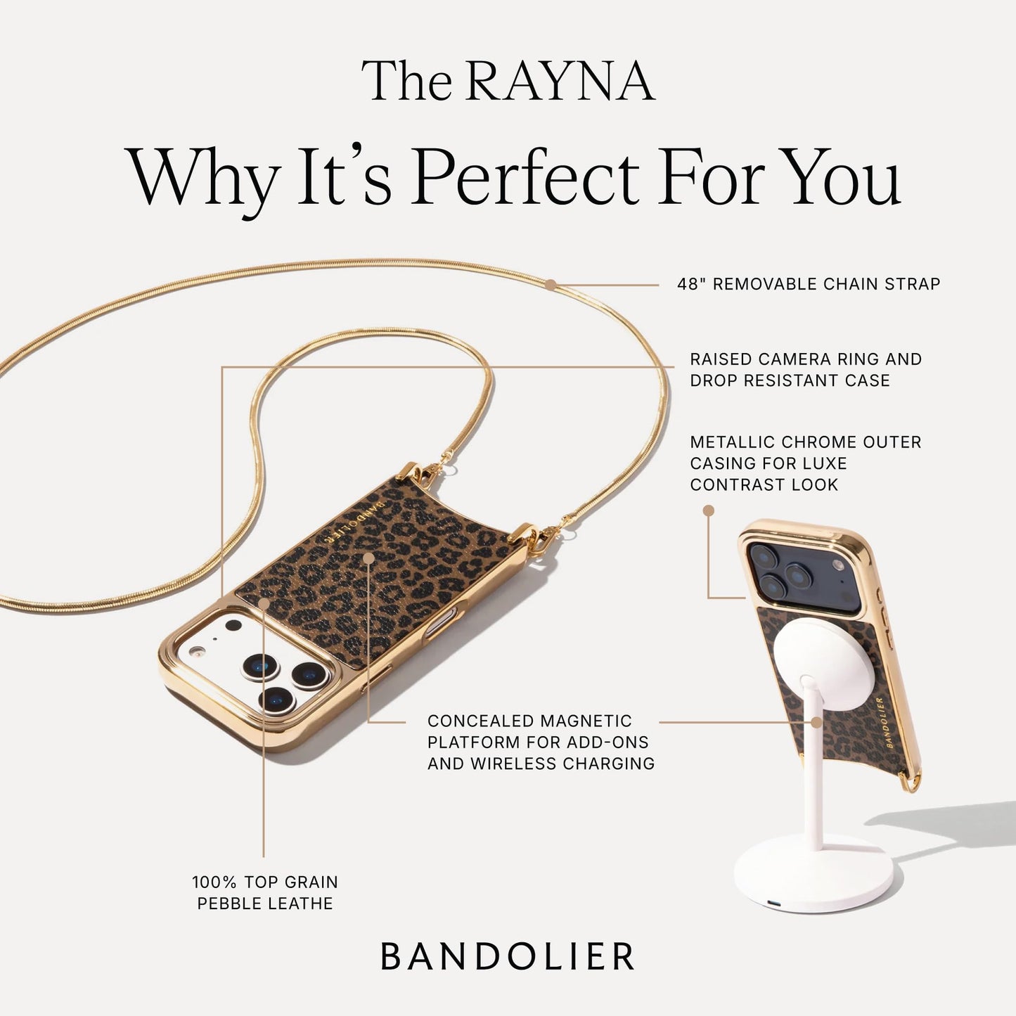 Leather Crossbody Wallet Phone Case with Strap
