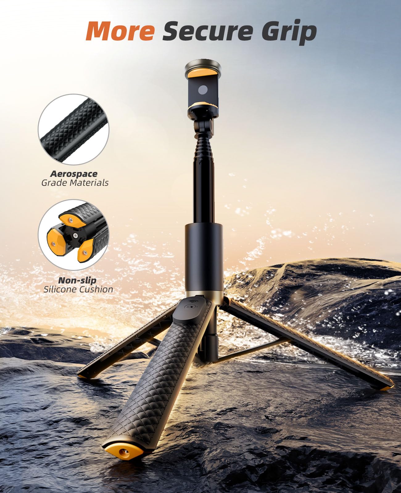 Portable Phone Tripod Selfie Stick with Remote