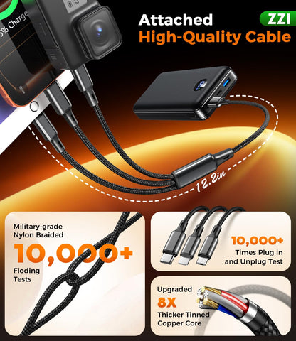 60,000mAh Fast Charging Portable Power Bank with Cables