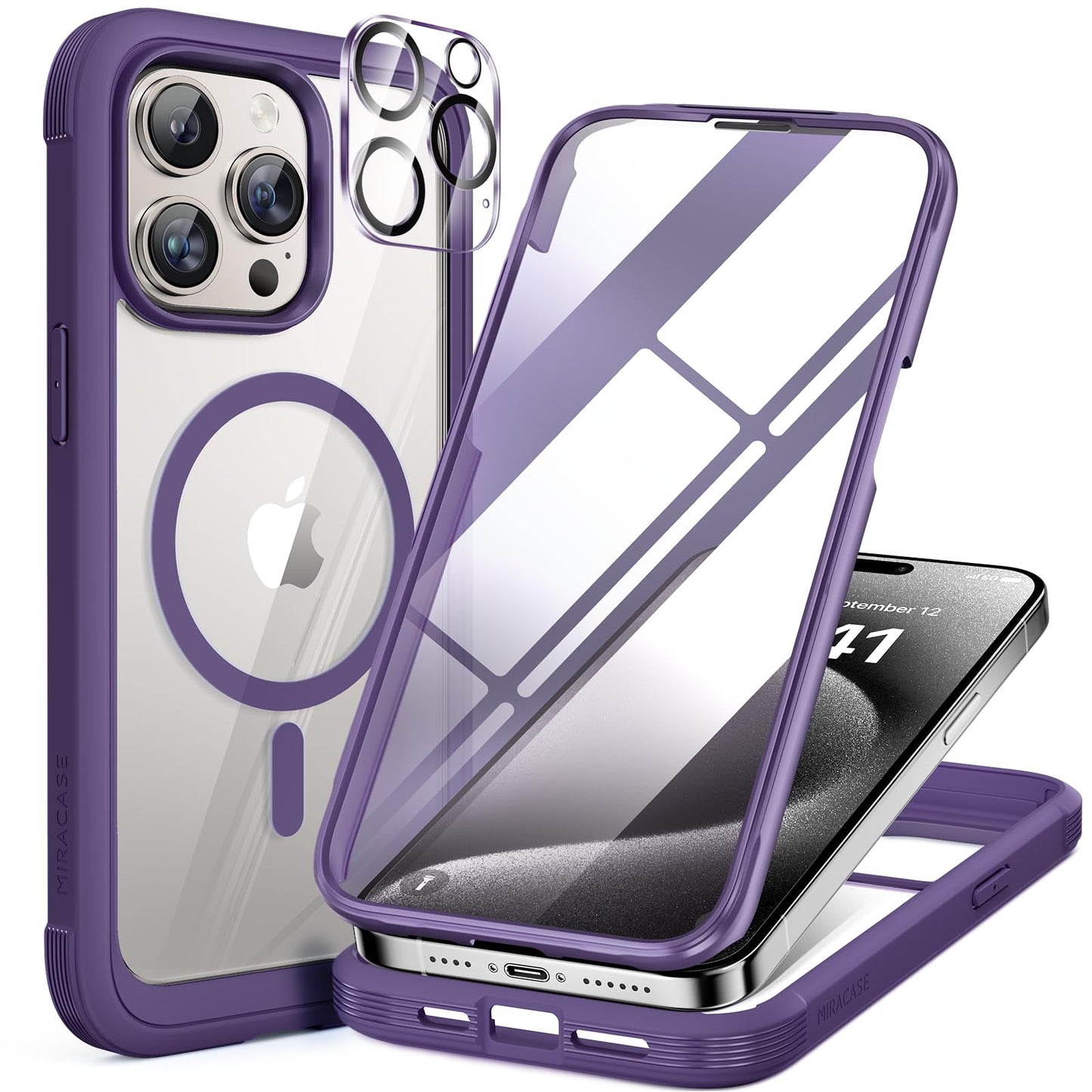 Miracase Full Body for iPhone All Series Glass Case