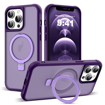 Translucent Magnetic Ring Stand Phone Case with Grip