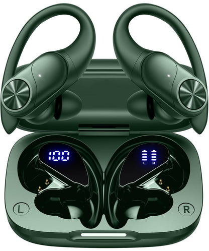 Wireless Earbuds with 80-Hour Playtime and Ear Hooks