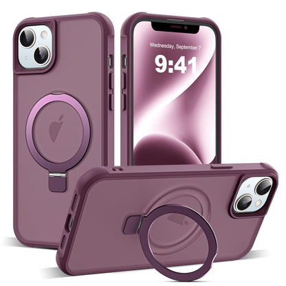 Translucent Magnetic Ring Stand Phone Case with Grip