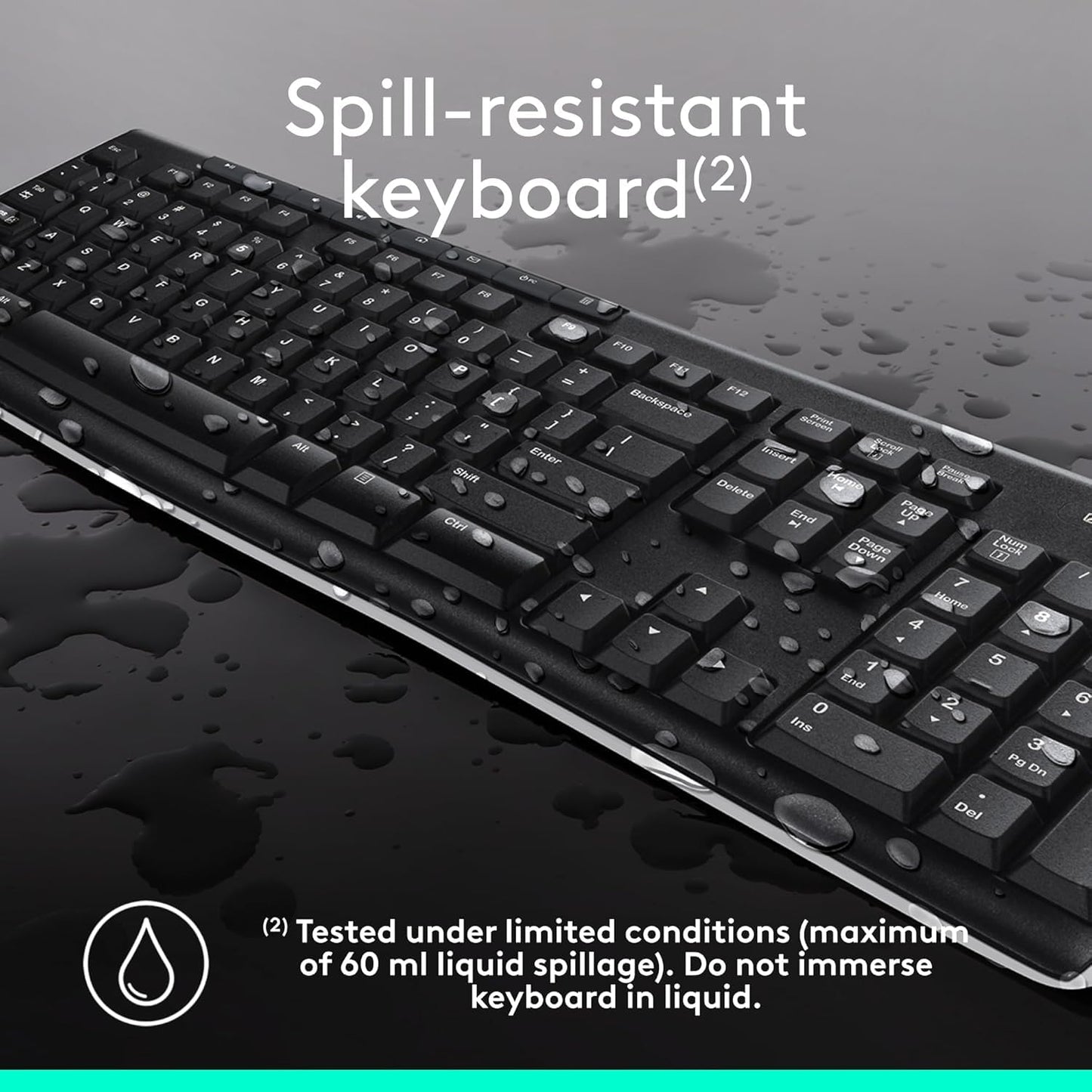 Wireless Keyboard and Mouse Combo with Shortcut Keys