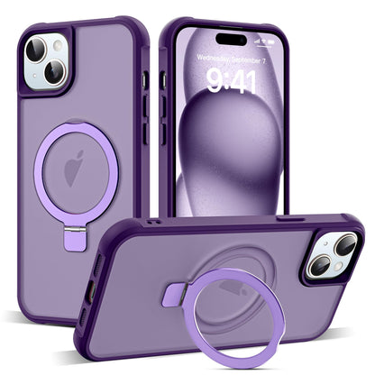 Translucent Magnetic Ring Stand Phone Case with Grip