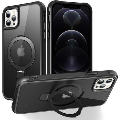 Translucent Magnetic Ring Stand Phone Case with Grip