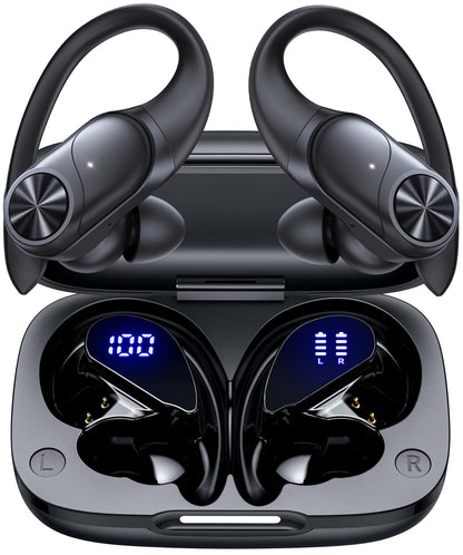 Wireless Earbuds with 80-Hour Playtime and Ear Hooks