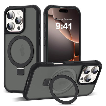 Translucent Magnetic Ring Stand Phone Case with Grip
