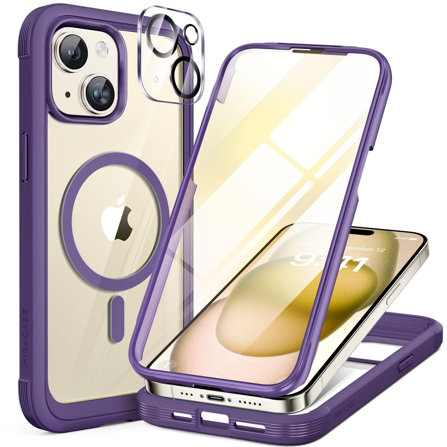Miracase Full Body for iPhone All Series Glass Case