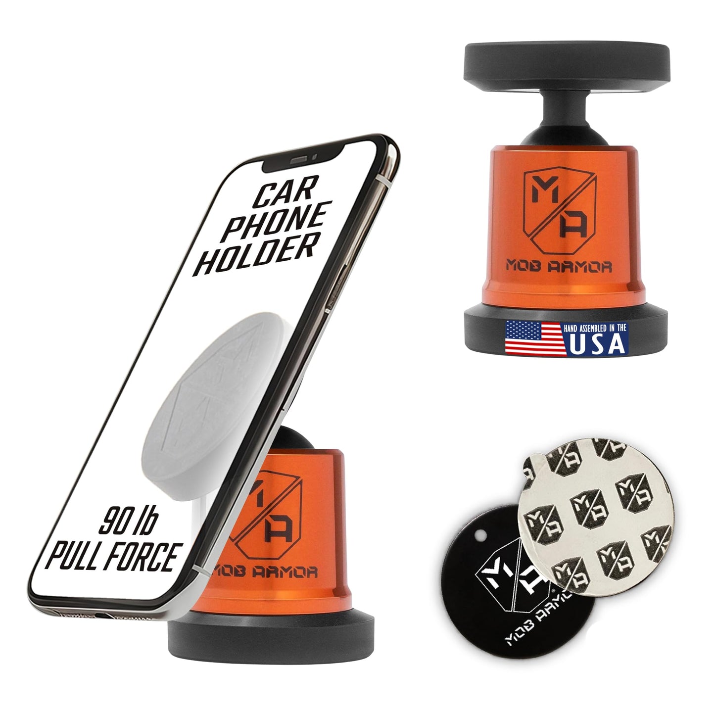 Magnetic Car Phone Mount with 360° Rotation
