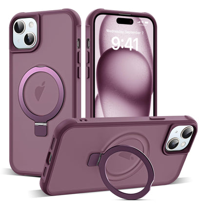 Translucent Magnetic Ring Stand Phone Case with Grip