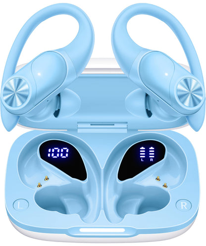 Wireless Earbuds with 80-Hour Playtime and Ear Hooks