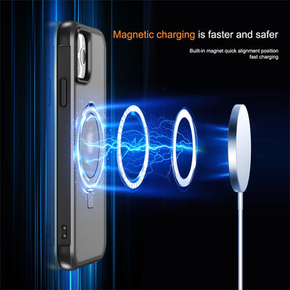 Translucent Magnetic Ring Stand Phone Case with Grip