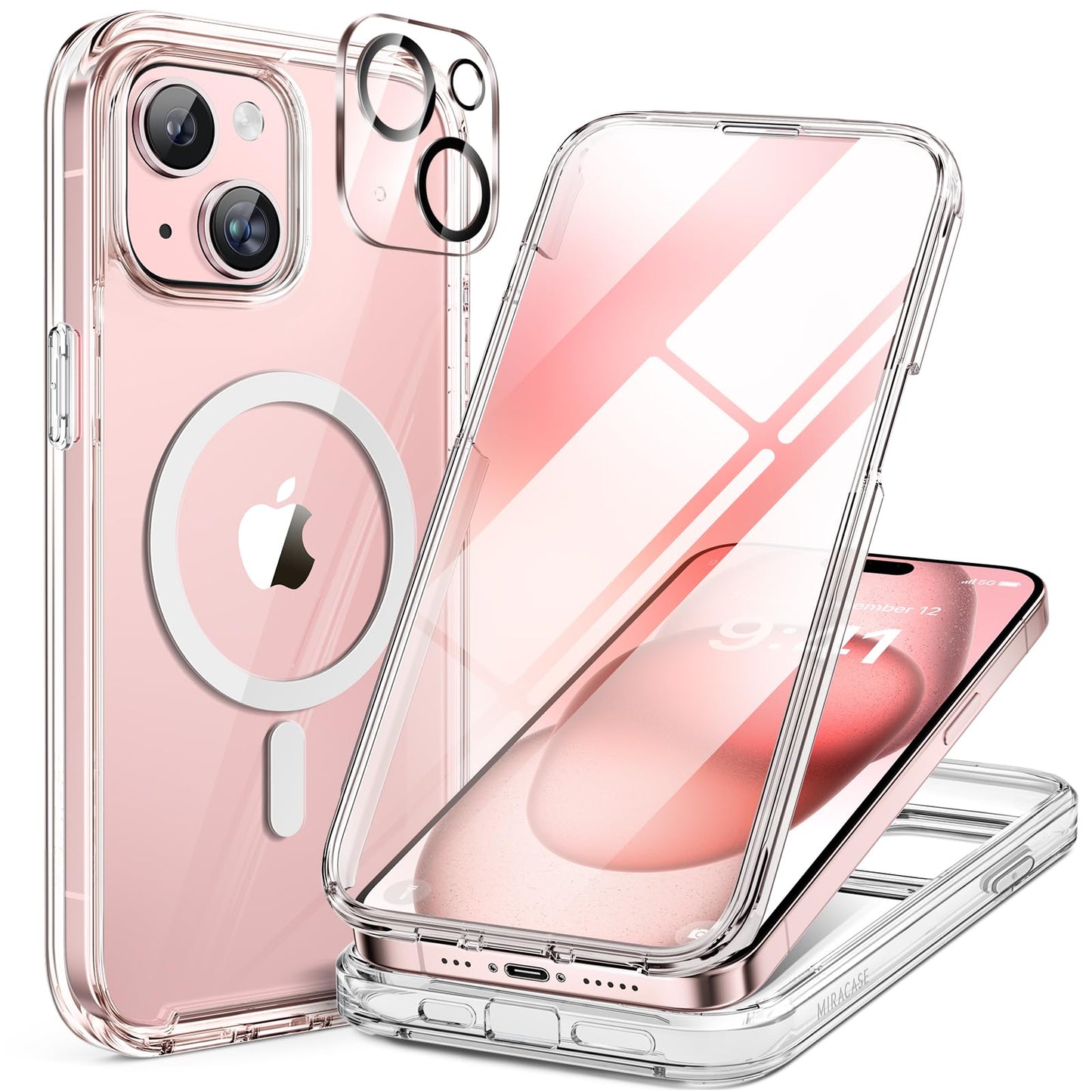 Miracase Full Body for iPhone All Series Glass Case