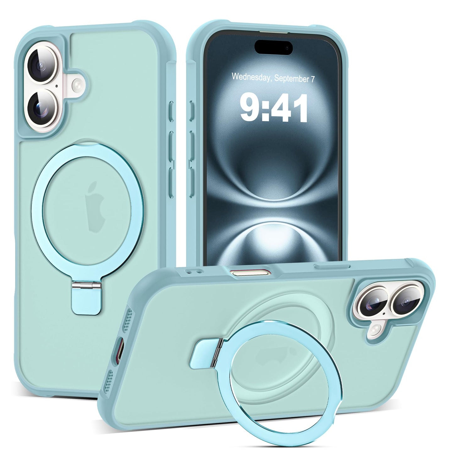 Translucent Magnetic Ring Stand Phone Case with Grip