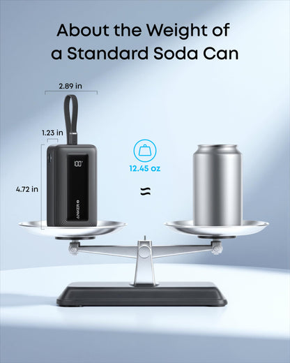 20,000mAh Fast Charging Power Bank with Built-In USB-C Cable