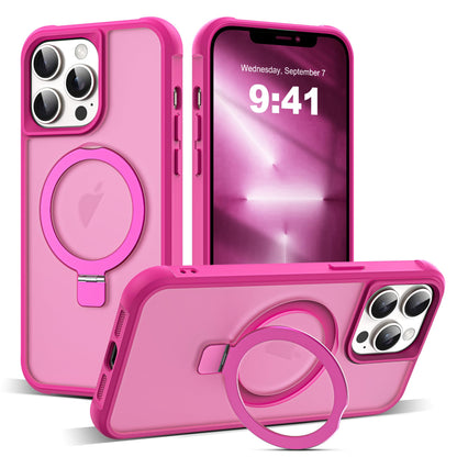 Translucent Magnetic Ring Stand Phone Case with Grip