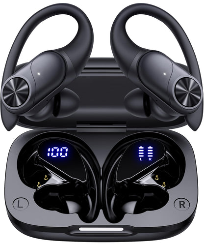 Wireless Earbuds with 80-Hour Playtime and Ear Hooks