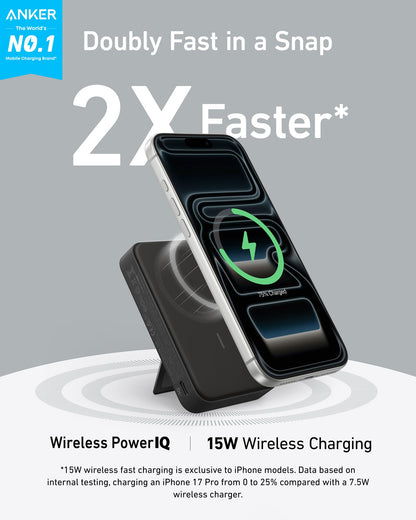 10,000mAh Magnetic Wireless Power Bank with Stand