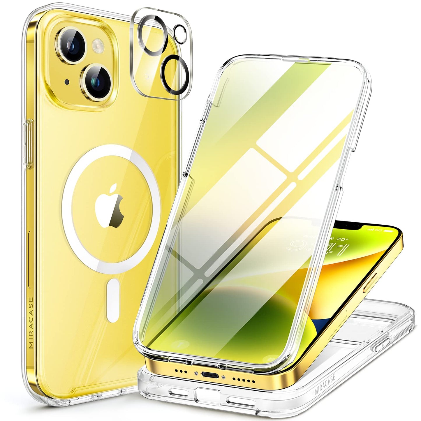 Miracase Full Body for iPhone All Series Glass Case