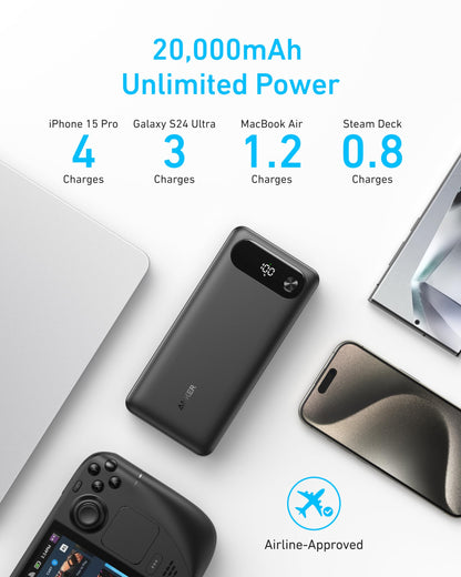 20,000mAh 200W Fast Charging Power Bank