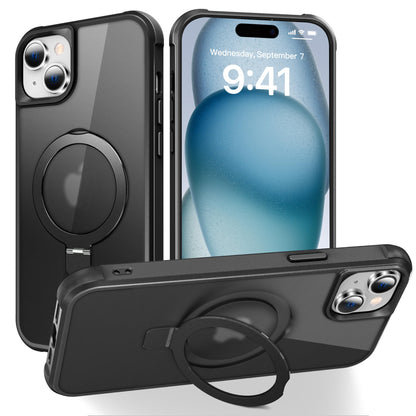 Translucent Magnetic Ring Stand Phone Case with Grip