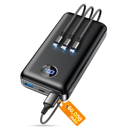60,000mAh Fast Charging Portable Power Bank with Cables