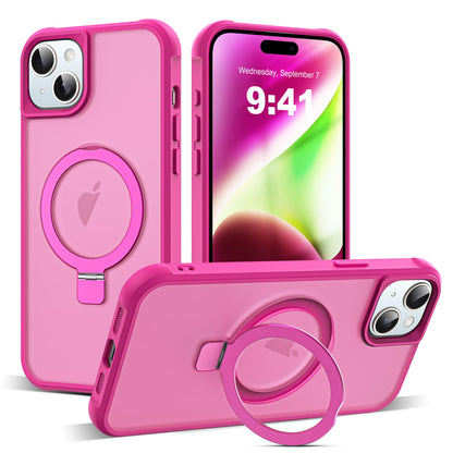 Translucent Magnetic Ring Stand Phone Case with Grip