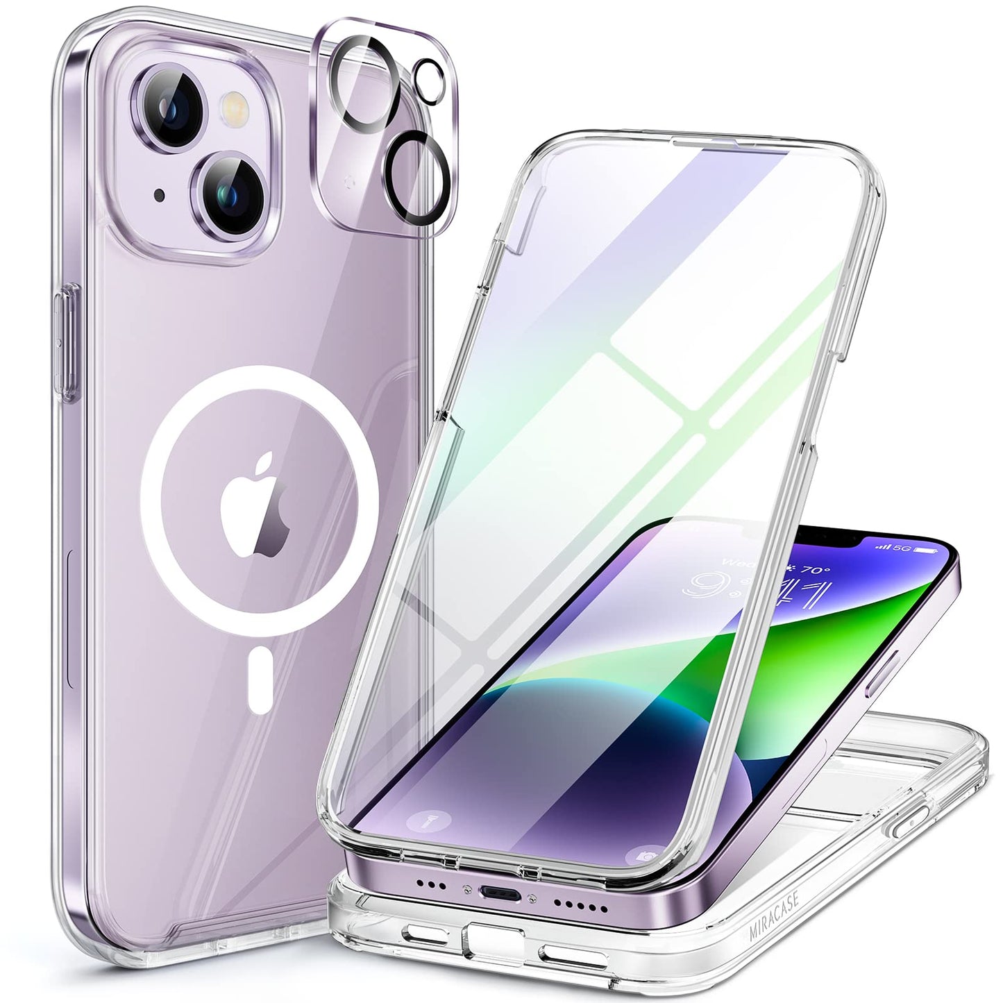 Miracase Full Body for iPhone All Series Glass Case