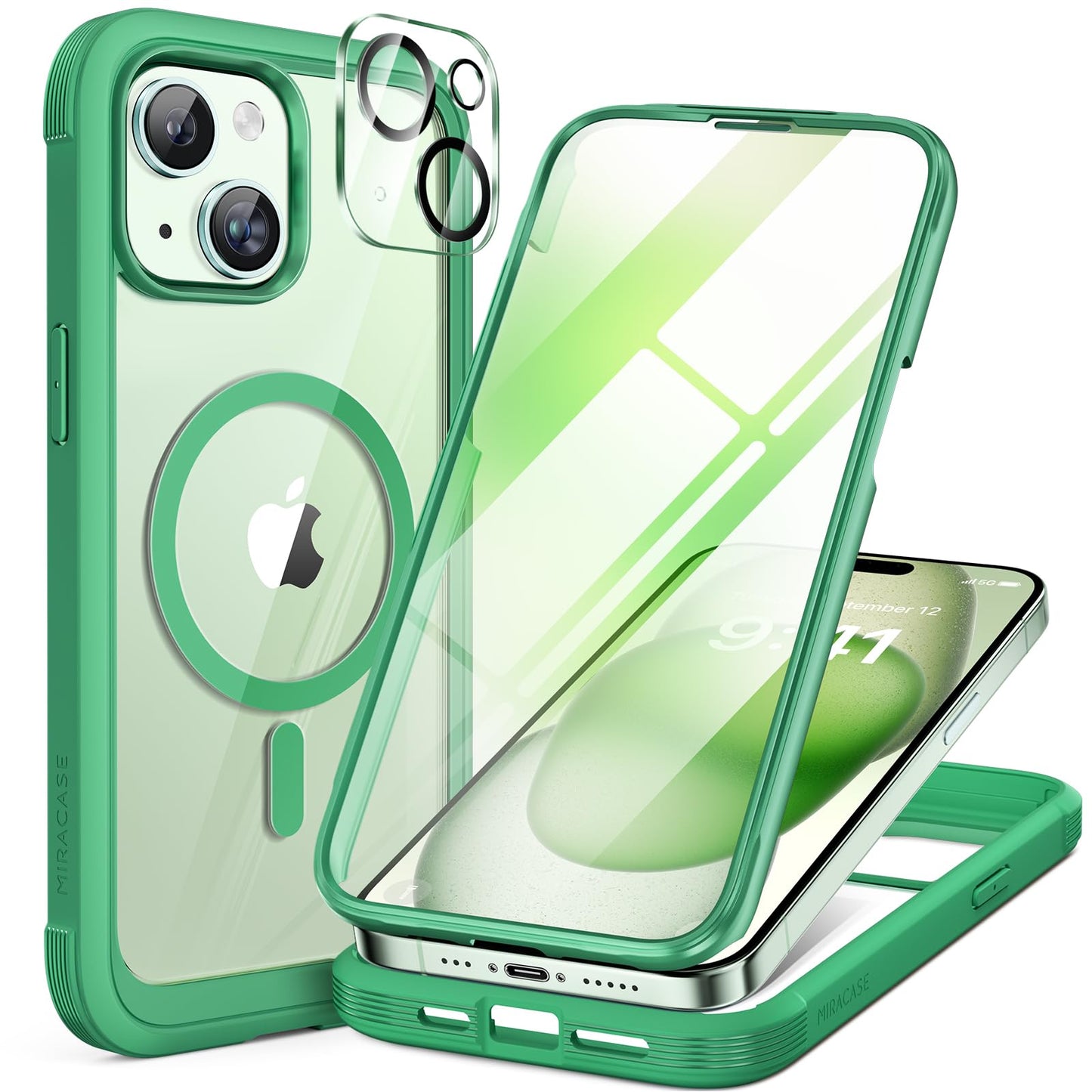 Miracase Full Body for iPhone All Series Glass Case