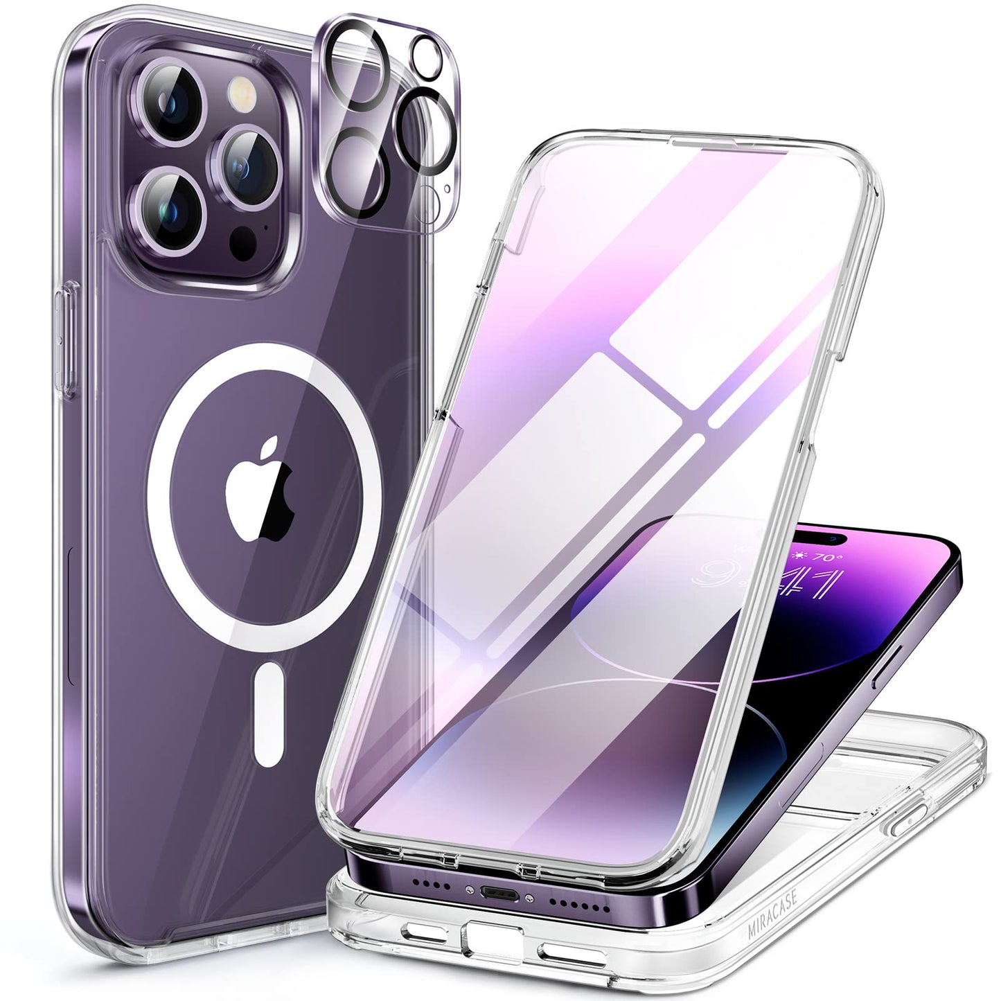 Miracase Full Body for iPhone All Series Glass Case