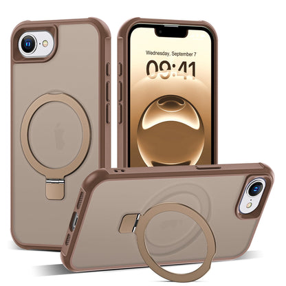 Translucent Magnetic Ring Stand Phone Case with Grip