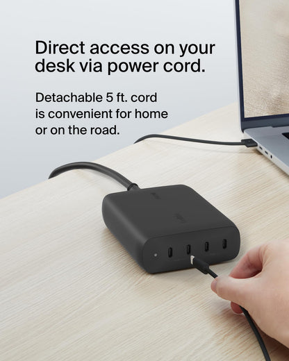 200W 4-Port USB-C GaN Fast Charging Station