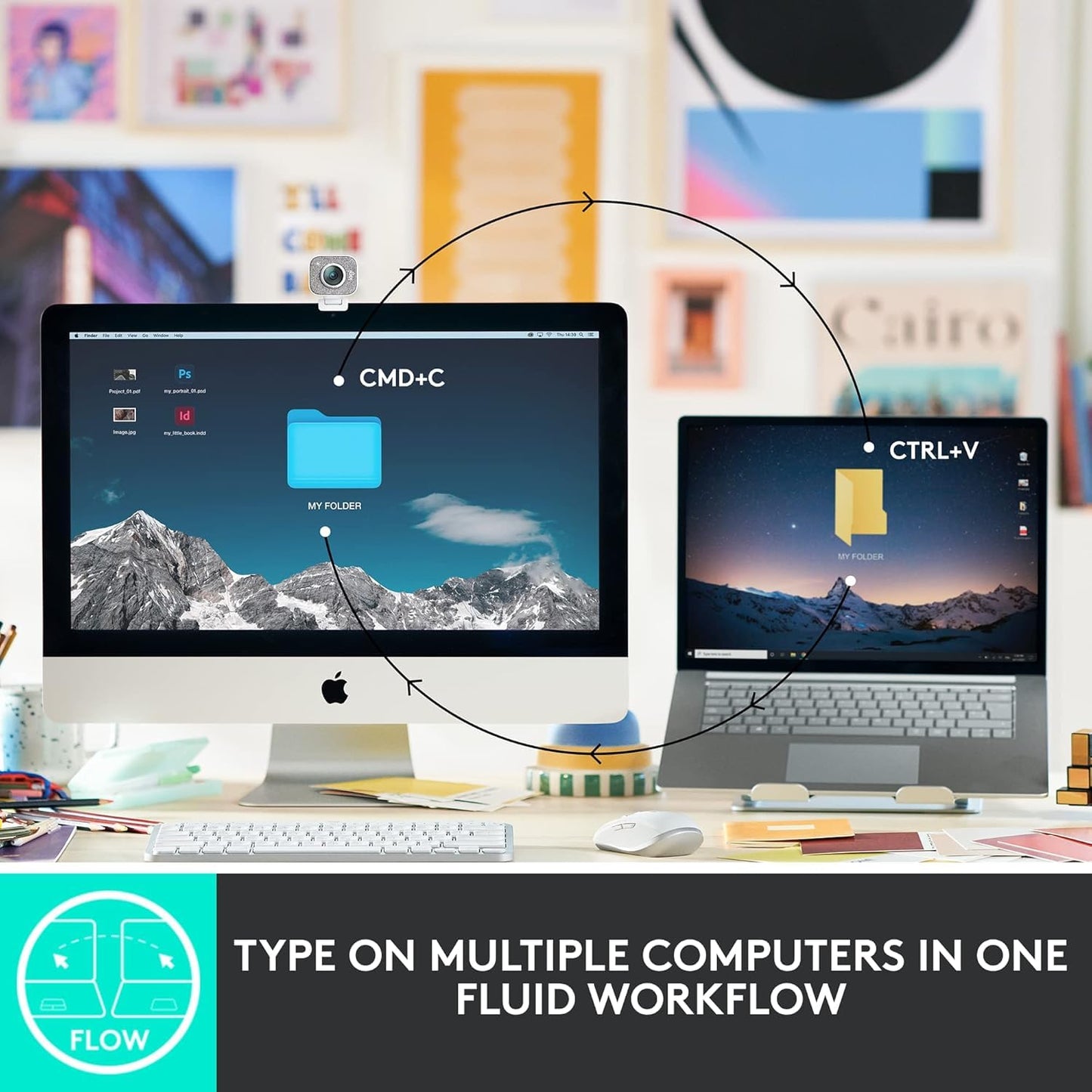 Wireless Keyboard and Mouse Combo Set