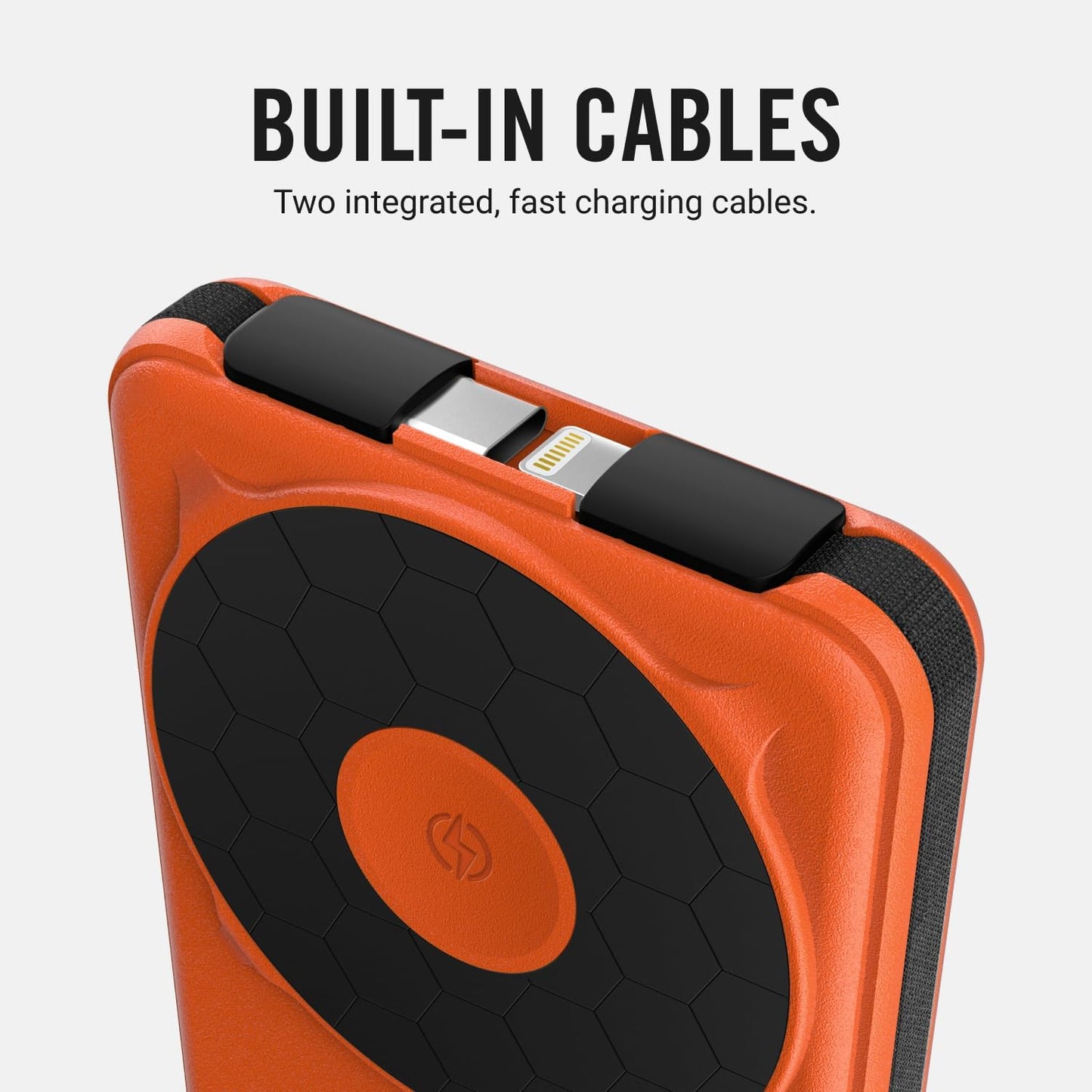 10,000mAh Magnetic Wireless Power Bank with Cables