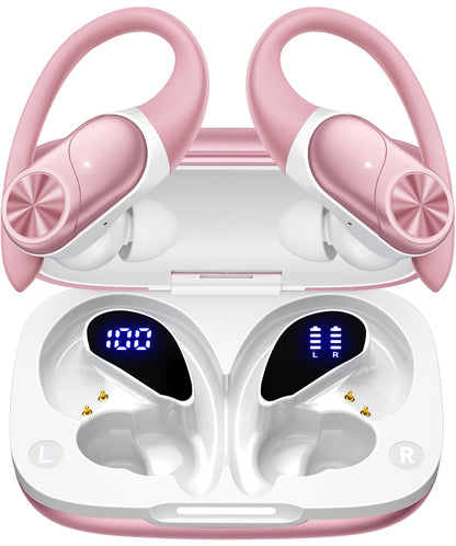 Wireless Earbuds with 80-Hour Playtime and Ear Hooks