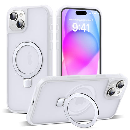 Translucent Magnetic Ring Stand Phone Case with Grip