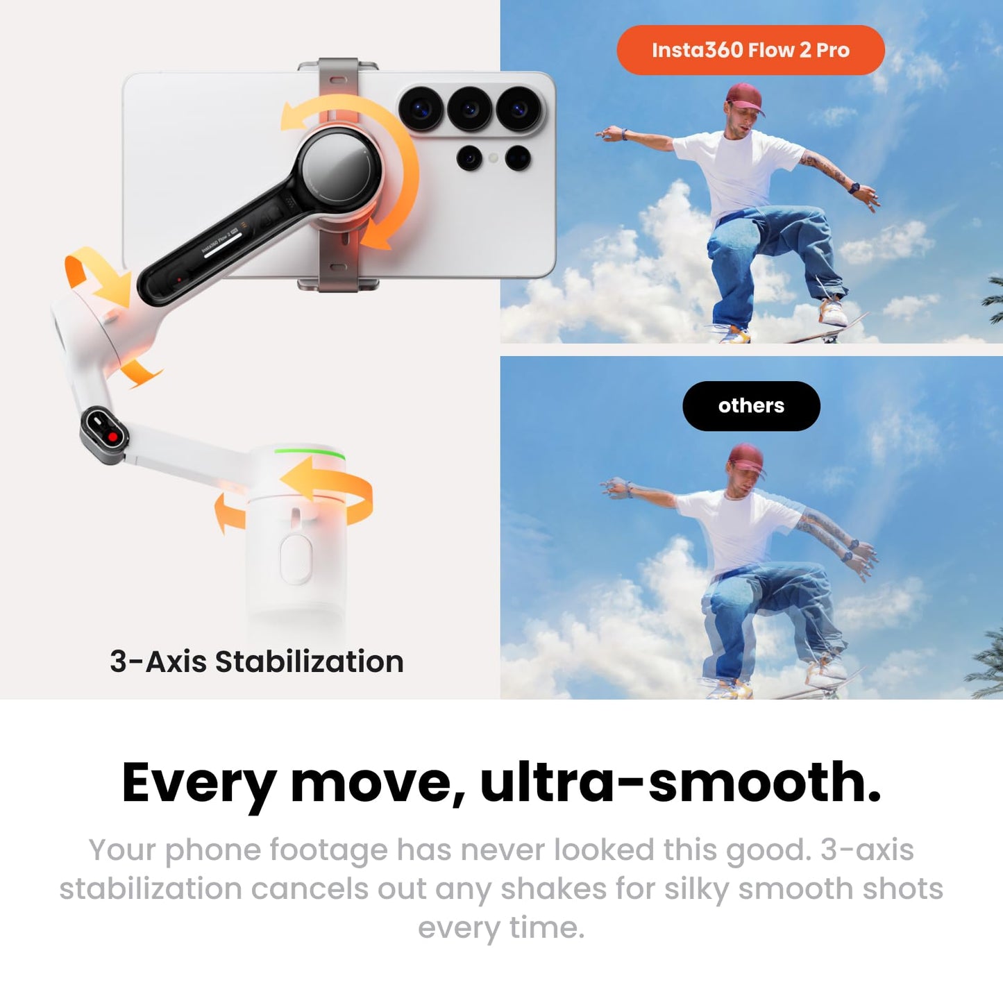 AI Tracking Phone Gimbal Stabilizer